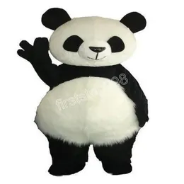 Giant Panda Mascot Costume Performance Symulacja kreskówka Anime Postacie dorośli rozmiar Bożego Narodzenia na zewnątrz stroju reklamy