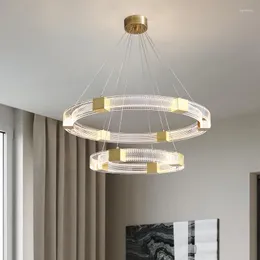 Chandeliers Lights Modern Led Nordic Designer Decor Circle Lamp For Living Dining Room Bedroom Hanging Fixtures Luminaire