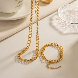 Цепи Allme Cool Thread Hollow Link Ожерелья для женщин Unisex 18k Gold Pvd, покрытый из нержавеющей стали, безжалостные колье бесплатно