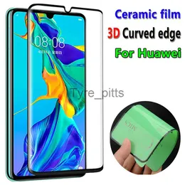 Ochrona ekranu telefonu komórkowego dla Huawei P30 P40 Pro Honor 30 50 60 70 V40 Mate 30pro 40 Nova7 8 3D Krzywane Surfac Full Glue Soft Ceramic Screen Protector Film x0803