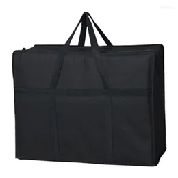 収納バッグ黒い大型頑丈な織りの不織布便利なバッグをキャンプする動きの防水