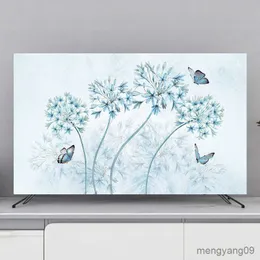 Staubschutz Neue Einfachheit Moderne TV-Haube Staubschutz Home Set Staubdichtes Tuch Dekoration Blumen Elastisch R230803