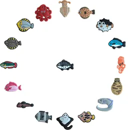 Shoe Parts Accessories Various Fish Themed Decorations Charms For Clog - Perfect Alligator Jibtz Bubble Slipper Sandals Drop Delivery