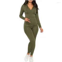 Conjunto de Moletons Femininos Dois Cortes Verão Outono Mulher Armada Longa Vestido Ritsleting Saco Jaqueta Esportiva Legging Cocok Roupas Elásticas para Treino