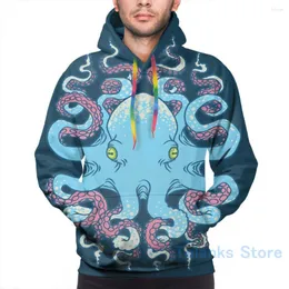 Erkek Hoodies Erkek Sweatshirt Kadınlar İçin Komik Twisted Tentacles Baskı Gündelik Hoodie Streatwear