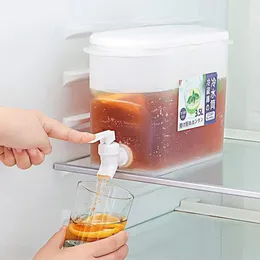 Tumblers Large Capacity Water Bucket With Tap Home Refrigerator Iced Drink Juice Fruit Teapot Ice Kettle Dispenser 230802