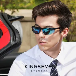 Sunglasses KINGSEVEN Driving Series Polarized Men Aluminum Blue Mirror Lens Male Sun Glasses Aviation Women For Eyewear 9121