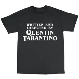 Китай размер смешные Quentin Tarantino Tribute Men's Tees футболки Polos хлопковые буквы лозунг печать белые футболки 4xl размер написаны и направлены Byquentintantino
