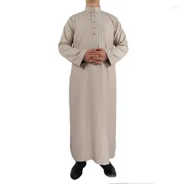 Ethnic Clothing THOBE Clearance SALE Arabia Gown Islamic Muslim Mideast Men Polyester Mixed Cotton Qatar Robe