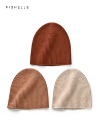 Chapéus de aba larga balde estilo básico cor da terra chapéu de lã sólida feminino outono inverno boné simples quente gorro de malha masculino presentes de natal 230803