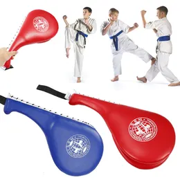 Protective Gear Dzieci Taekwondo Kick Pad cel Karate Boks Kids trening treningowy skórzany