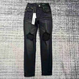 Jeans PurpleBrand Fashion Herren Jeans cooler Stil Luxusdesigner Denim Pant Destressed Ripper Biker Black Blue Jean Slim Fit Motorrad