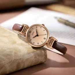 Наручительные часы Высококачественные элегантные ретро-цифровые часы Женские простые изящные и модные доступные доступные доступные роскошные стиль Quartz