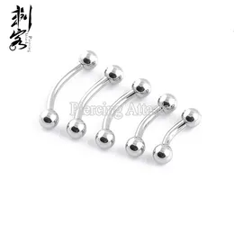 Labret Lip Piercing Jewelry Body 316L 강철 16 게이지 눈썹 링 100pcs 230802