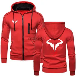 Men's Hoodies Sweatshirts Rafael Nadal tennis player 2023 Spring Solid Color Sweatshirts Men Hoodies keep Warm Zipper male Drawstring Pullovers coat Top J230803