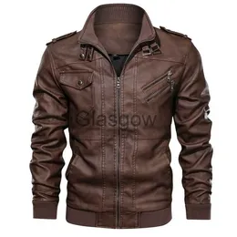 Motorcykelkläder Mountainskin Nya herrläderjackor Autumn Casual Motorcykel PU Jacka Biker läderrockar Varumärkeskläder EU -storlek SA722 X0803