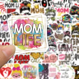 50 штук мамы Life Love Sticker для автомобильного холодильника шлем iPad Bicycle Phone Motorcycle PS4 книга Книга ПВХ.