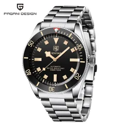 腕時計Benyar Mens Watches Mechanical Automatic BB58 Sport Watch for Men Stainless Steel Waterproof Business Luminous Clock230802