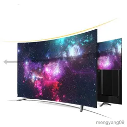 Dust Cover Custom 80" 22 75 Decorative Hood Cover for Screen TV Nebula Universe Nordic Waterproof Purple Blue Green R230803