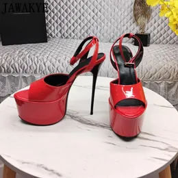 Sandali 2023 Summer Brand Platform Super Thin High Heels Party Banquet Shoes Women's Sexy Open Toe Women Evening Dress