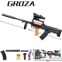 Groza Water Bullet Gel Toy Gun Manual Electric in 1 Paintball Airsoft Sniper Rifle Armas CS Fight