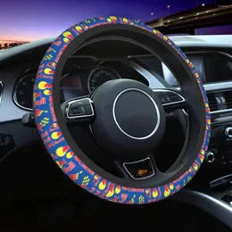 Steering Wheel Covers Red Double-Bull Car Cover Motor Motocross Auto Protector Fashion Car-styling Accessories