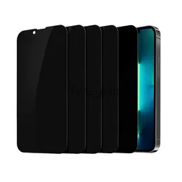 Protecteurs d'écran de téléphone portable 1-5 pièces protecteur d'écran anti-espion pour IPhone 14 13 12 11 PRO MAX verre de confidentialité sur IPhone 7 8 Plus X XR XS Max MIni verre trempé x0803