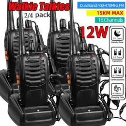 Walkie talkie 2023 512w 24 st baofeng bf888s walkie talkie uhf 400470mhz bf 888s billiga tvåvägs skinka radiosändare USB -plug x0802