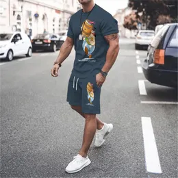 Męskie dresy dresowe asterix Obelix To są szalone duże zestawy koszuli dla mężczyzn szorty odzieżowe streetwear 3D Printed Tops koszule