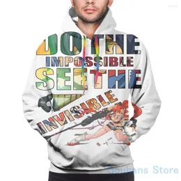 Herren-Kapuzenpullover, Herren-Sweatshirt für Damen, lustig, Do The Impossible See Invisible – Yoko Print, lässiger Kapuzenpullover, Streatwear