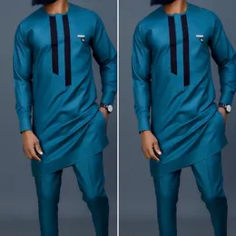 Tute da uomo Dashiki Primavera Autunno Medio Oriente Gioventù Nazionale Stile Casual Slim Personalità Girocollo Camicia a maniche lunghe Pantaloni 230803