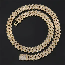 Bling Cuban Chain 10mm Rhombus Cuban Necklace Hiphop Street Style Jewelry Gift