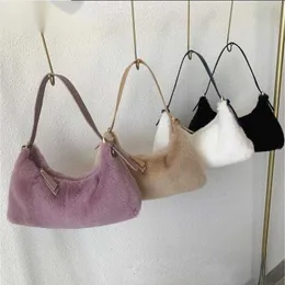 Hbp Crosbody Bag Evening Autumn Winter New Faux Fur Shoulder Armpit Novel Zipper Deigner Handbag Ladie Fahion All Match Meenger 220811