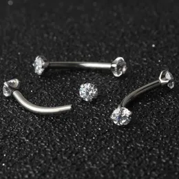 Labret Lippenpiercing-Schmuck ASTM 36 Zirkon Edelstein Augenbrauenring Ohrknorpel Tragus Ohrstecker Körper 230802