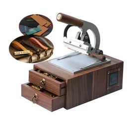 Manual Digital Logo Leather Hot Foil Stamping Machine Heat Press Machine and Copper Mould Alphabet Letter Set with Number