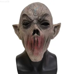 Máscaras de festa Evil Cosplay Fantasia assustadora de Halloween Adereços de festa Bloody Orc Zombie Fork Monster Mask Alien Demon Killer Horror Adult Mask L230803