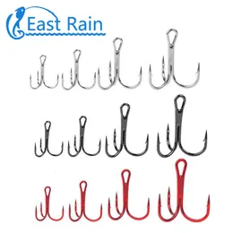 Fishing Hooks East Rain 2# 4# 6# 8# Size High Carbon Steel Treble Hook Multicolour Option 20pcsLot 230802