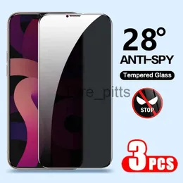 Mobiltelefonskärmsskydd 28 grader Anti Peep Sekretess Tempererat glas för iPhone 13 12 11 Pro Max Mini Screen Protectors för iPhone XS XR X 7 8 Plus Glass X0803