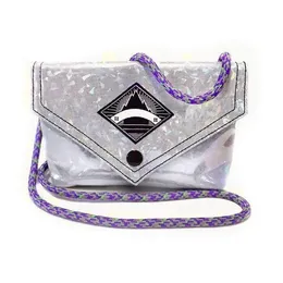 2023 Mini Shiny Phone Bags designer bag woman crossbody shoulder bags luxury cross body purses Glittering Silver Colorful Strap 5A