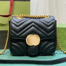 Messenger equilted 2023 New Mini Counder Facs Luxurys Designer Messenger Menser Leather Leather Leate Bag Womens Marmont Totes Fashion Flap Lady Cross Body Body Clutch Pags