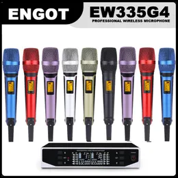 Microphones Engot EW335G4 2 -kanaler Professionella trådlösa mikrofonsystem UHF EW300G4 SKM9000 SKM9100 KARAOKE METAL DJ MIC för EW135G4