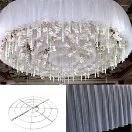 Party Decoration Fashion Indoor Gauze Fabric Frame Wedding Ceiling Drapes Shelf Crystal Arch Circle Hanging Rack Stage Birthday