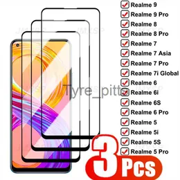 Cell Phone Screen Protectors 3Pcs Protective Glass For Realme 8 9 Pro 8i 8S 9i Tempered Glass on For Realme 7 6 5 Pro 7i 6i 5i 6S 5S Glass Screen Protector x0803