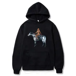 Herrtröjor tröjor beyonce hoodie 2023 Renaissance World Tour merch hoodie långärmad streetwear män kvinnor huva tröja mode kläder j230803