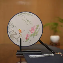 Produkte im chinesischen Stil Suzhou doppelseitiger Stickerei-Handfächer, rund, kreisförmig, handbestickter Tanz-Seidenfächer, Geschenke im chinesischen Stil, Hanfu-Heimdekoration