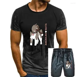 مسارات الرجال للرجال أمريكان أكيتا تي شيرت لطيف الكلب تي شيرت للرجال طباعة الحيوانات mennormal tshirt على الانترنت er tops 2023