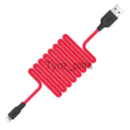 شحنات/كابلات Hoco Silicone Fast Charging USB Cable لـ Apple iPhone 11 12 13 Pro X XS Max 8 7 6 Plus for iPad Charger Fire Resistance X0804