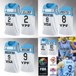 2023 World Cup Argentina 7 Facundo Basketball Jerseys 8 Nicolas LAPROVITTOLA Campazzo 5 Manu Ginobili 4 Luis SCOLA 29 Patricio GARINO 14 Gabriel DECK jerseys
