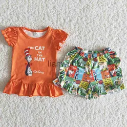 Clothing Sets 2021 Hot Sale Kids Designer Clothes Girls Boutique Outfits Short Sleeve Short Pants Summer Outfits Toddler Baby Girl Clothing x0803