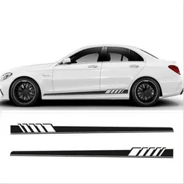 Ny 2st Set Edition Auto Side Kirt Decoration Sticker för Mercedes Benz C Class W205 C180 C200 C300 C350 C63 AMG303N